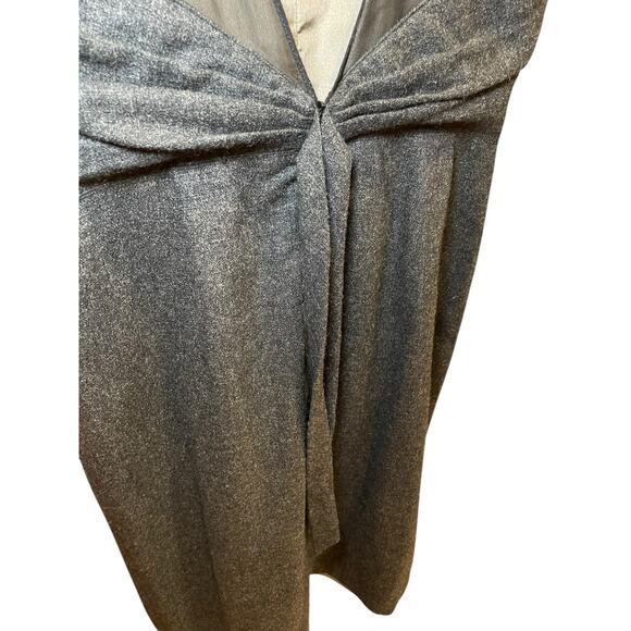 Vera Wang Lavender Label Women 4 Wool Silk Cap Sleeve Cocktail Dress Grey Black - Picture 6 of 13